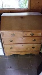 Antiek grenen secretaire kast (met geheime laadjes), Ophalen, Gebruikt, Antiek, licht grenen