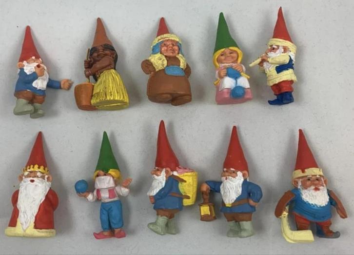 David de kabouter figuren 10 stuks vintage 1989 BRB 80s lot, Verzamelen, Poppetjes en Figuurtjes, Zo goed als nieuw, Verzenden