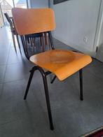 6 Vintage school horeca stoelen 'LACLUYSE' La Toupie, Huis en Inrichting, Vijf, Zes of meer stoelen, Metaal, Gebruikt, Vintage