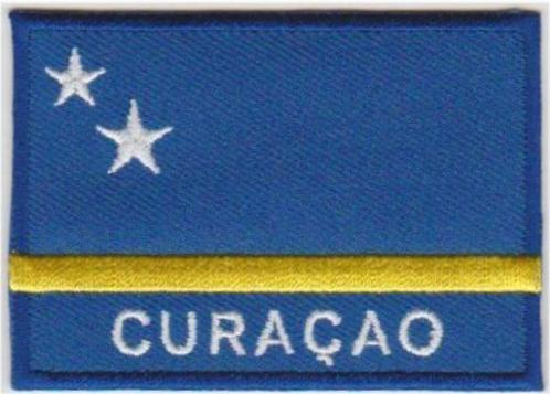 Curacao vlag stoffen opstrijk patch embleem, Collections, Vêtements & Patrons, Neuf, Envoi