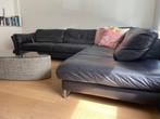 Luxe Natuzzi lederen hoekzetel + bijpassende salontafel, Huis en Inrichting, Ophalen, Zo goed als nieuw