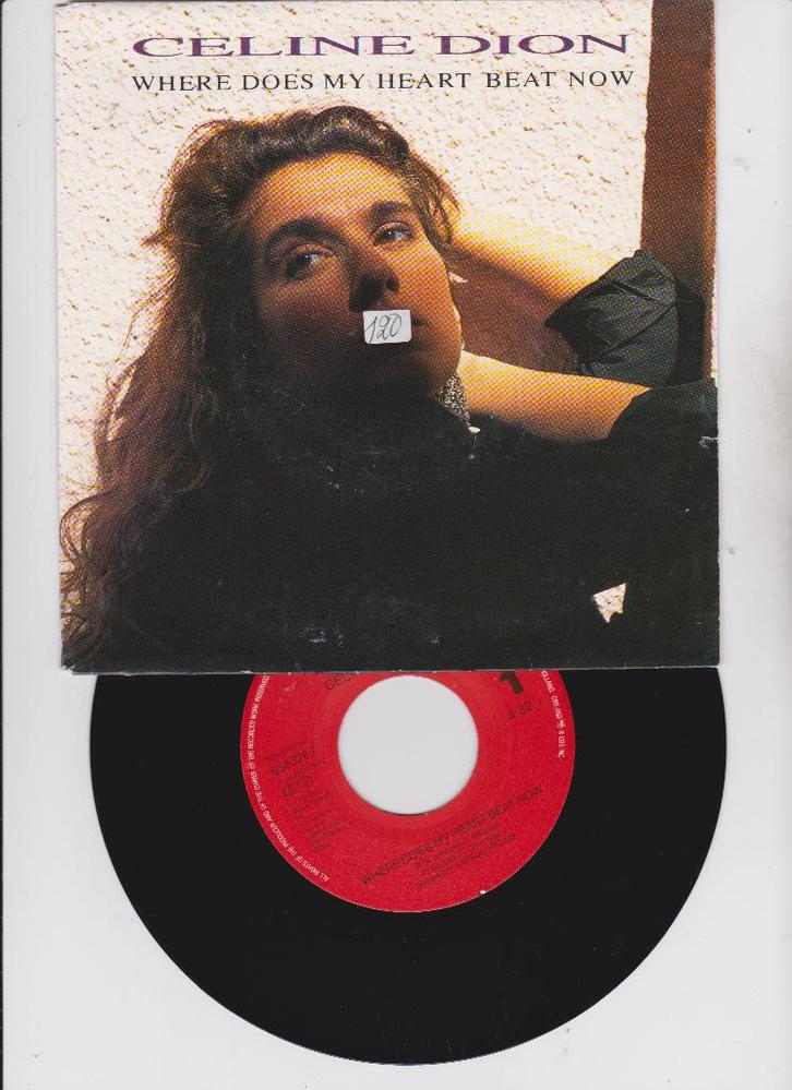 Celine Dion – Where Does My Heart Beat Now   1990, CD & DVD, Vinyles Singles, Utilisé, Single, Pop, 7 pouces, Enlèvement ou Envoi