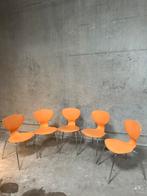 5 oranje stoelen - Giovanni Baccolini voor Ilpo Design (IKS), Huis en Inrichting, Vijf, Zes of meer stoelen, Kunststof, Gebruikt