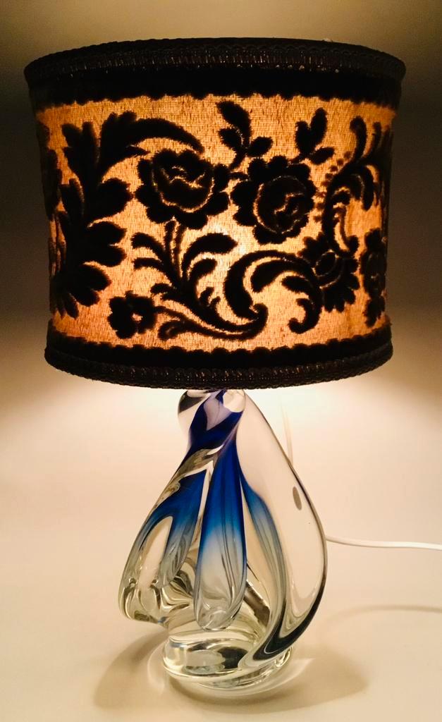 DOYEN Vintage design kristallen tafellamp draaikolkmotief, Antiek en Kunst, Antiek | Glaswerk en Kristal, Ophalen of Verzenden