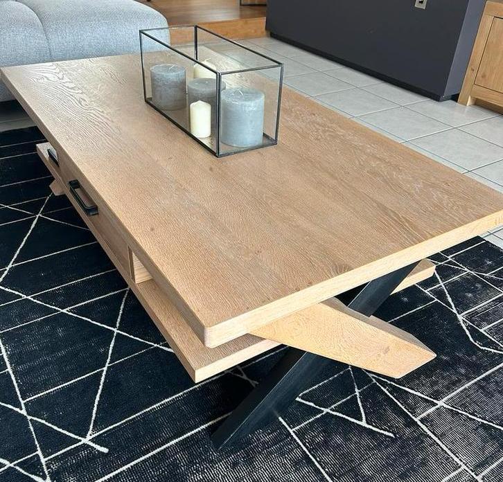 Echte eiken salontafel, Huis en Inrichting, Tafels | Salontafels, Ophalen