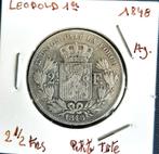 2 Pièces de 2.5 frs Léopold 1er 1848 et 1849, Enlèvement ou Envoi, Monnaie en vrac, Argent, Argent