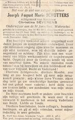 Concentratiecamp Breendonk/Maurhausen Joseph Schutters, Ophalen of Verzenden