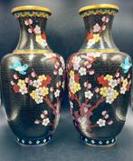 Prachtige paar grote Chinese cloisonne vase, Antiek en Kunst, Ophalen