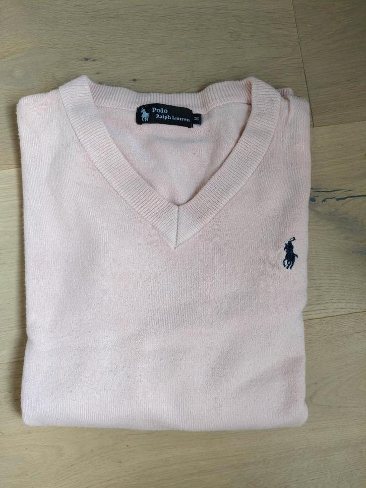 Ralph Lauren Pink M trui met V-hals voor heren/dames, Kleding | Heren, Truien en Vesten, Zo goed als nieuw, Maat 48/50 (M), Overige kleuren