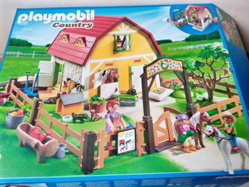 PLAYMOBIL 5222 COUNTRY CHEVAUX COMPLET IMPECCABLE AVEC BOITE