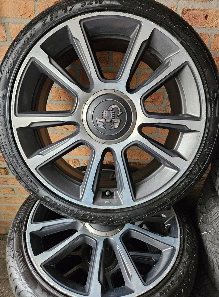 17 inch Fiat 500 Abarth Velgenset 4x98 Pirelli 5-7mm, Auto-onderdelen, Overige Auto-onderdelen, Alfa Romeo, Fiat, Lancia, Ophalen