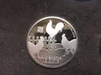 2017 Niue - Year of the rooster - 1 oz silver, Postzegels en Munten, Ophalen of Verzenden, Losse munt, Zilver