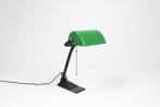 Art Deco bureaulamp, lampenkap in emaille, Ophalen of Verzenden