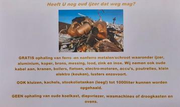 Heeft u nog oud ijzer dat weg mag? beschikbaar voor biedingen
