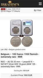 Morgen deel 1 van IC-Auction. Zeldzame Belgische topstukken, Postzegels en Munten, Munten | België, Ophalen of Verzenden