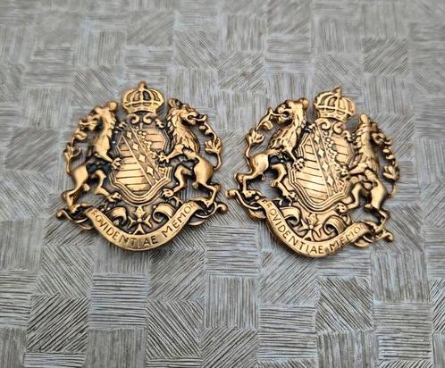 Vintage providentiae memor met leeuwen, Antiek en Kunst, Antiek | Brons en Koper, Ophalen of Verzenden