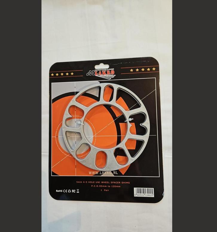spoorverbreders 5mm 4-5gaats universeel wheel spacers 1pair, Auto diversen, Tuning en Styling