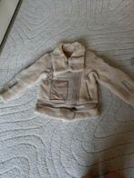 Leren en schapenvacht jas, Kleding | Dames, Ophalen, Zo goed als nieuw, Maat 36 (S), Beige