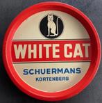 Brasserie Bier-White Cat-Schuermans-Kortenberg-Sans émail, Panneau, Plaque ou Plaquette publicitaire, Autres marques, Utilisé