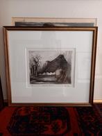 4 etsen in kader genummerd en gesigneerd, Antiek en Kunst, Kunst | Etsen en Gravures, Ophalen of Verzenden