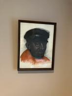 Gesigneerd Tanghe visser gouache of tekening op papier, Antiek en Kunst, Ophalen of Verzenden