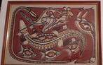 Aboriginal kunst gedrukt op linnen, Antiek en Kunst, Ophalen of Verzenden