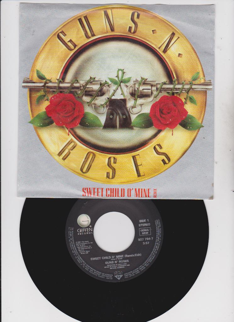 Guns N' Roses - Sweet Child O' Mine (Remix/Edit) 1987, Cd's en Dvd's, 7 inch, Single, Ophalen of Verzenden, Zo goed als nieuw