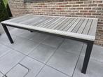 Tuintafel Aluminium zwart onderstel en blad in teak, 240x100, Tuin en Terras, Tuintafels, Ophalen, Gebruikt, Rechthoekig