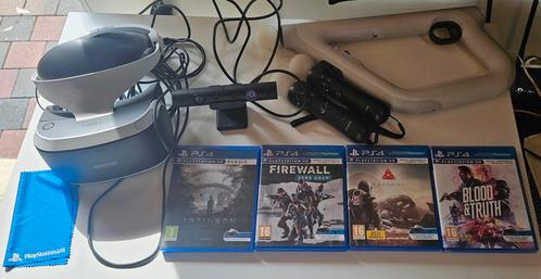 Playstation vr set met toebehoren en games, Games en Spelcomputers, Spelcomputers | Sony PSP, Zo goed als nieuw, Ophalen