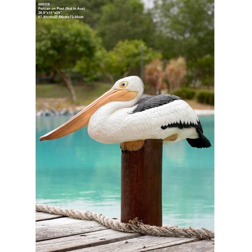 Pelican on Post – Pelikaan beeld Breedte 93 cm, Verzamelen, Dierenverzamelingen, Nieuw, Ophalen