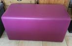 poef imitatieleer fuchsia, Ophalen of Verzenden, Gebruikt, Rechthoekig, Overige materialen