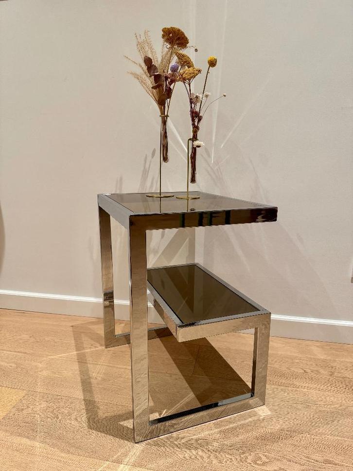Vintage Belgo Chrom G tafel, Maison & Meubles, Tables | Tables d'appoint, Comme neuf, Autres formes, 45 à 60 cm, Moins de 55 cm
