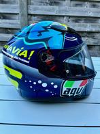 AGV Valentino Rossi helm met helder vizier en ingebouwde zon, Motoren, Kleding | Motorhelmen, Ophalen, S, Tweedehands, Integraalhelm