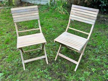 Lot de 2 chaises Solaris II - Acacia Honey, Enlèvement, Neuf, Bois, Pliant