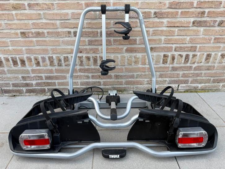 Thule fietsendrager europower 916 (2 electrische fietsen!), Auto diversen, Fietsendragers, Zo goed als nieuw, Trekhaakdrager, 2 fietsen
