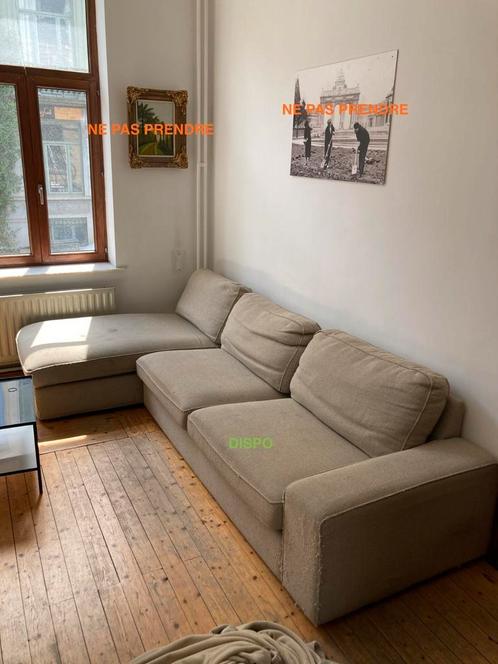 Kivik Ikea - Canapé 4 places Canapé + méridienne, T, Huis en Inrichting, Zetels | Complete zithoeken, Gebruikt, Ophalen