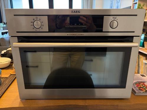 Combo Combi four et micro ondes AEG, Elektronische apparatuur, Microgolfovens, Gebruikt, Inbouw, Combi-microgolfoven, 60 cm of meer