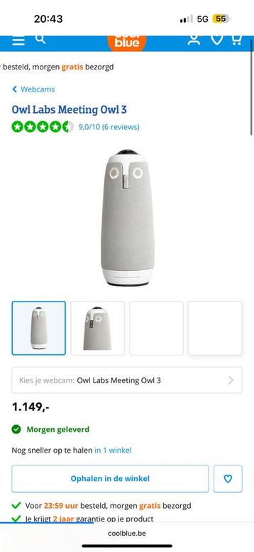 Owl Labs Meeting Owl 3 (Bijeenkomsten - Bijeenkomsten) beschikbaar voor biedingen
