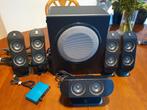 Surround set: Logitech X-530 met USB audiokaart, Gebruikt, Ophalen of Verzenden