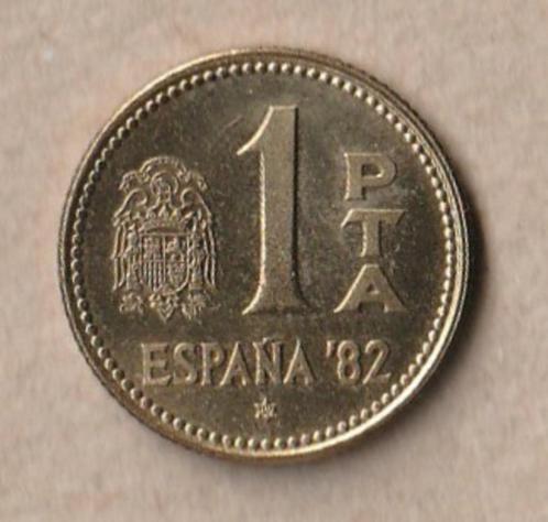 Espagne : 1 pièce de 1 p (utilisée) (1980) : Espana 82 (CM), Timbres & Monnaies, Monnaies | Europe | Monnaies non-euro, Monnaie en vrac