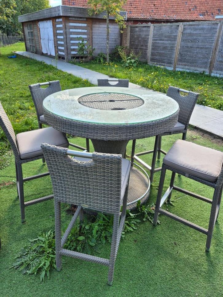 Mooie tuin barset, Tuin en Terras, Tuinsets en Loungesets, Gebruikt, 6 zitplaatsen, Ophalen