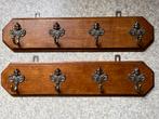 2 identieke houten kapstokken 4 engel-haken, Maison & Meubles, Accessoires pour la Maison | Portemanteaux, Comme neuf, Bois, Enlèvement