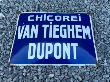 Chicorei van tieghem dupont emaillereclame beschikbaar voor biedingen