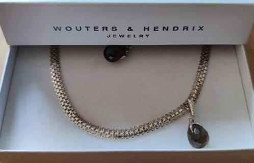 Wouters & Hendrix zilver hals ketting hanger reserve ametist, Handtassen en Accessoires, Kettingen, Zo goed als nieuw, Zilver