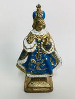 Antiek metalen bronzen beeld kindje jezus van Praag, Antiek en Kunst, Antiek | Religieuze voorwerpen, Ophalen of Verzenden