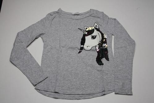 H&m grijze longsleeve eenhoorn 10-12 jaar @ 1 euro, Kinderen en Baby's, Kinderkleding | Maat 140, Gebruikt, Meisje, Shirt of Longsleeve