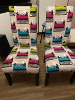 2 chaises relookées sàm ou bureau, Maison & Meubles, Chaises, Autres couleurs, Comme neuf, Enlèvement, Tissus