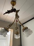 Bronzen luster met engel., Ophalen