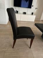 Leren stoelen eettafel, Huis en Inrichting, Stoelen, Ophalen, Gebruikt, Bruin, Klassiek