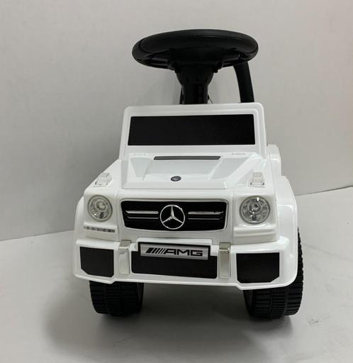 Mercedes G63 AMG loopauto Wit met USB en AUX input NIEUW!!, Kinderen en Baby's, Speelgoed | Babyspeelgoed, Nieuw, Met geluid, Met wieltjes